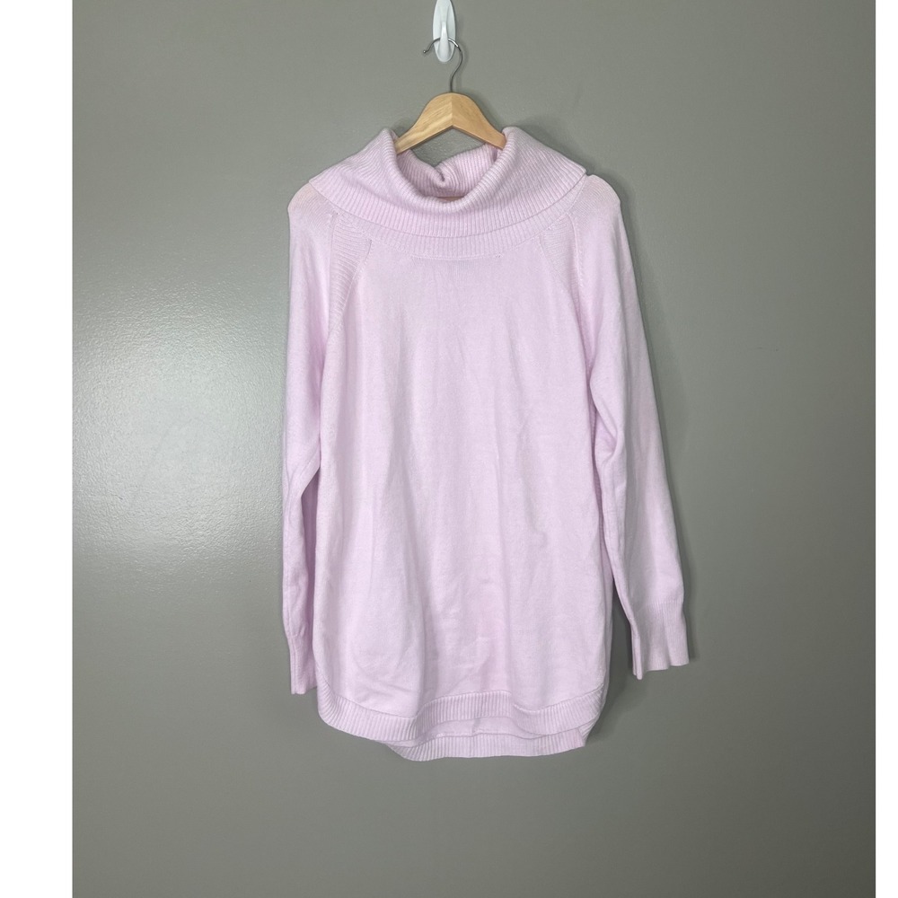 89th + Madison Womens XXL Pale Lavender Cowl Neck Tunic Sweater soft cozy office